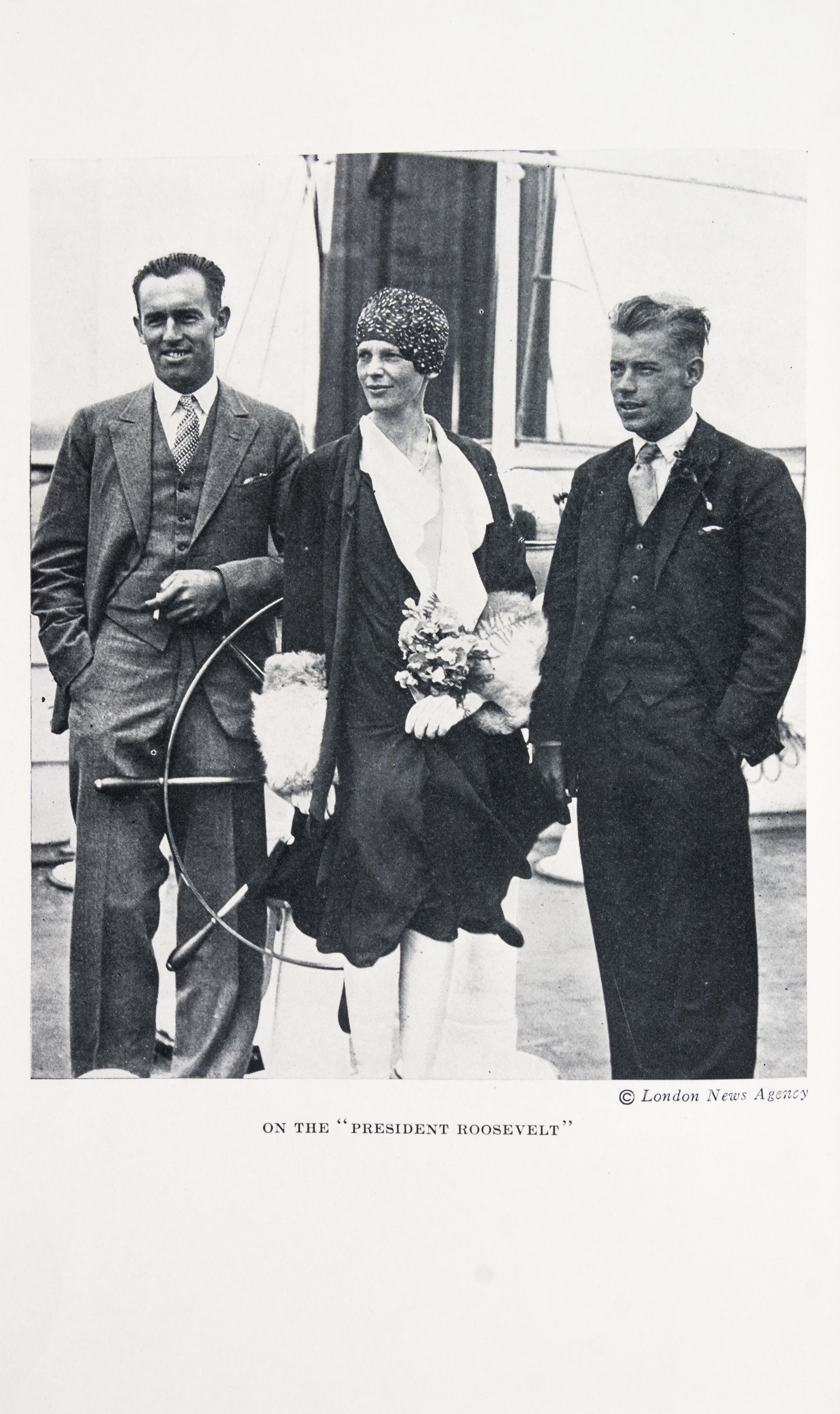 EARHART, AMELIA. 20 Hrs. 40 Min. New York, 1928. First trade ed., signed by Earhart on pasted in card.