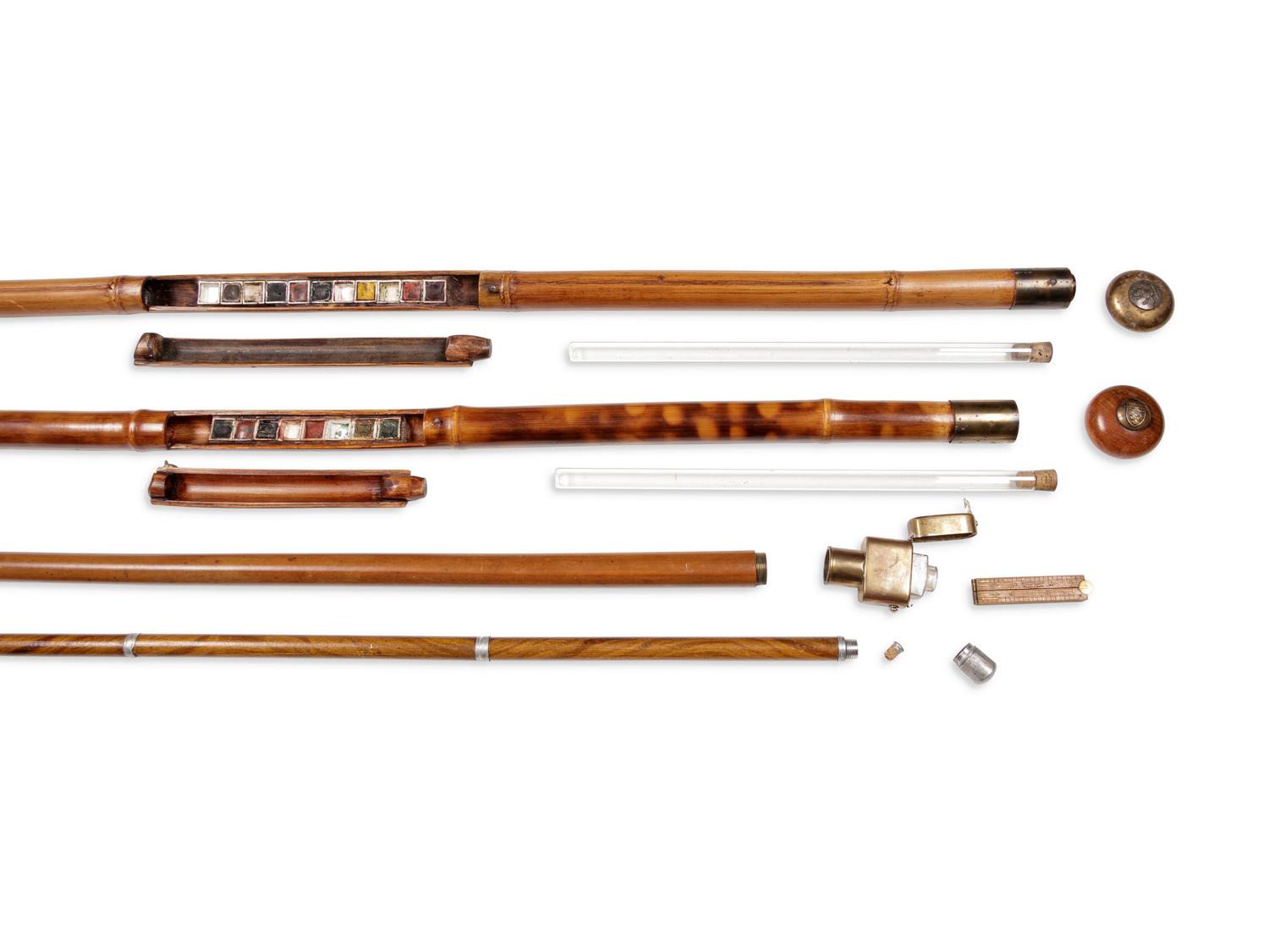 Four Artist's System Walking Sticks