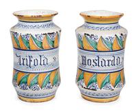 A Pair of Italian Majolica Albarelli