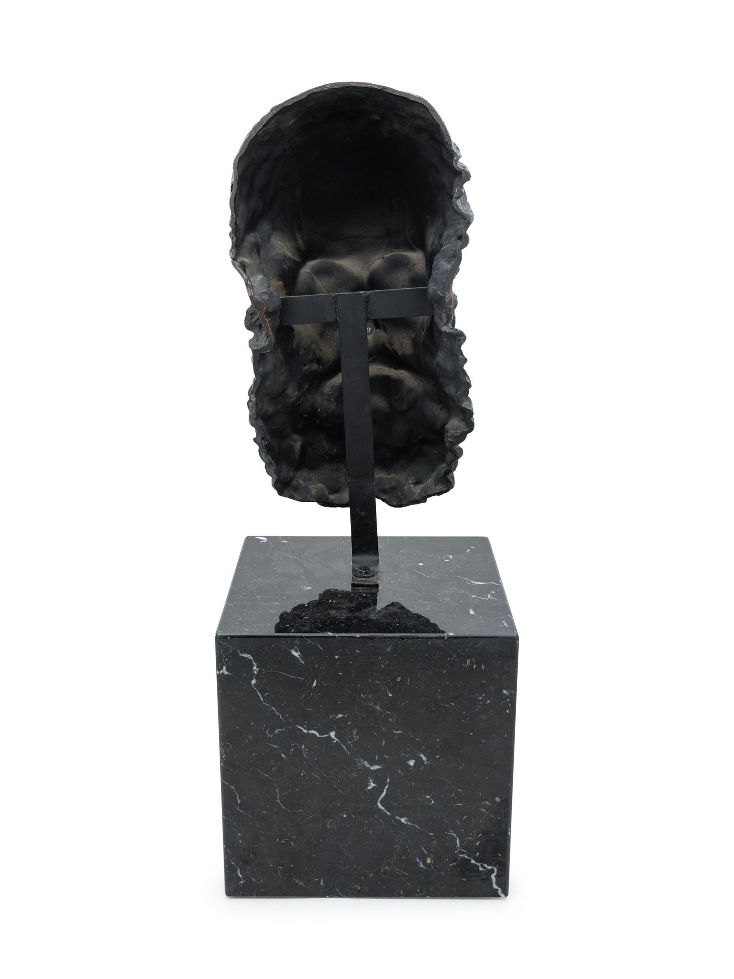 A Bronze Bust of a Scholar