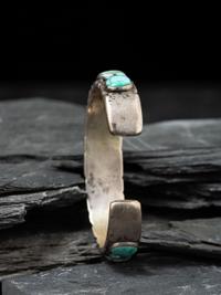 Navajo Turquoise Cluster Cuff Bracelet, Collected by Hoffman Birney (1891-1958)