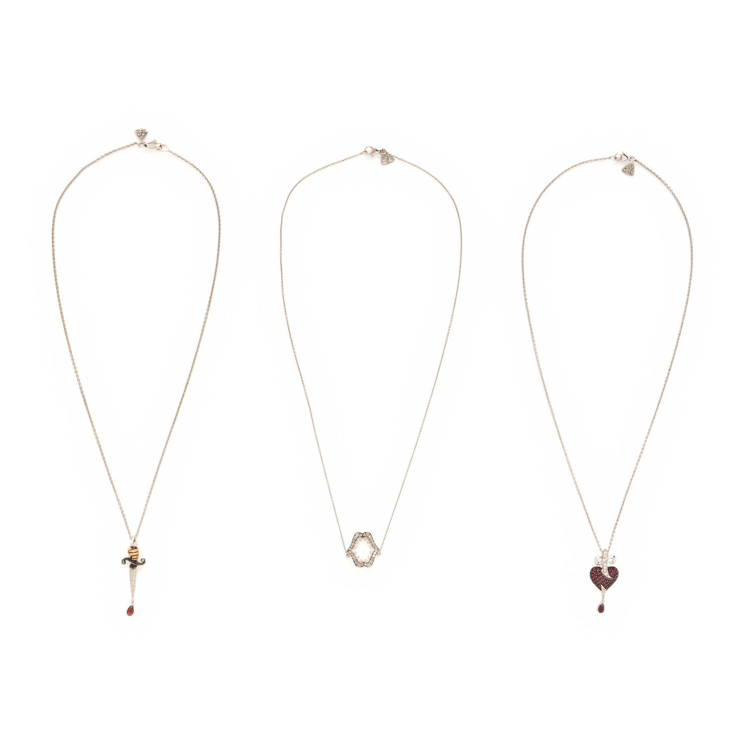 Stephen Webster, Three Multigem and White Gold Necklaces