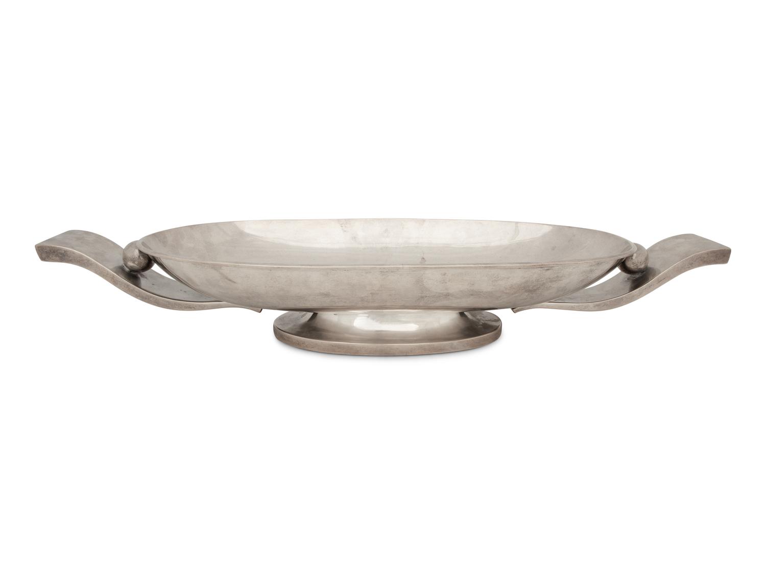 A Tango Aceves Mexican Modernist Silver Centerpiece Bowl — Taxco, Mid-20th Century