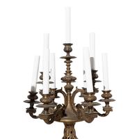 A Pair of French Gilt Bronze Ten-Light Candelabra