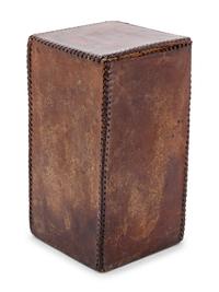 An English Leather Upholstered Stool