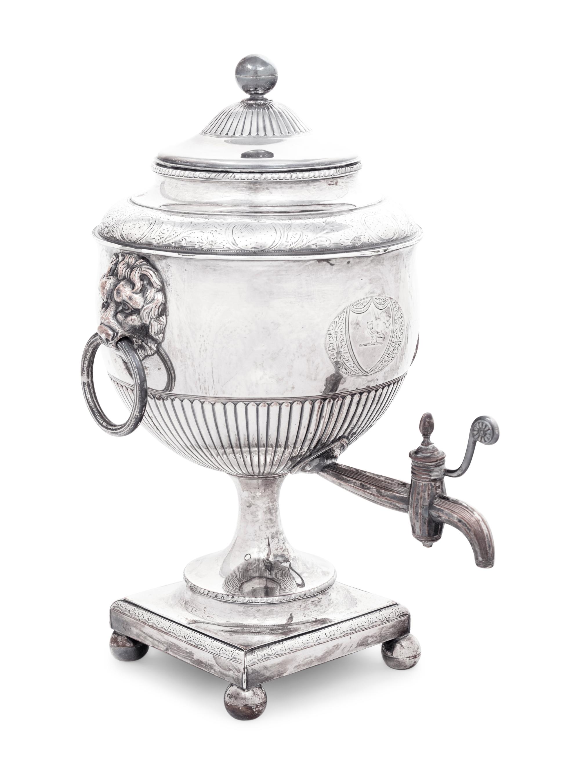 An English Silver-Plate Coffee Urn