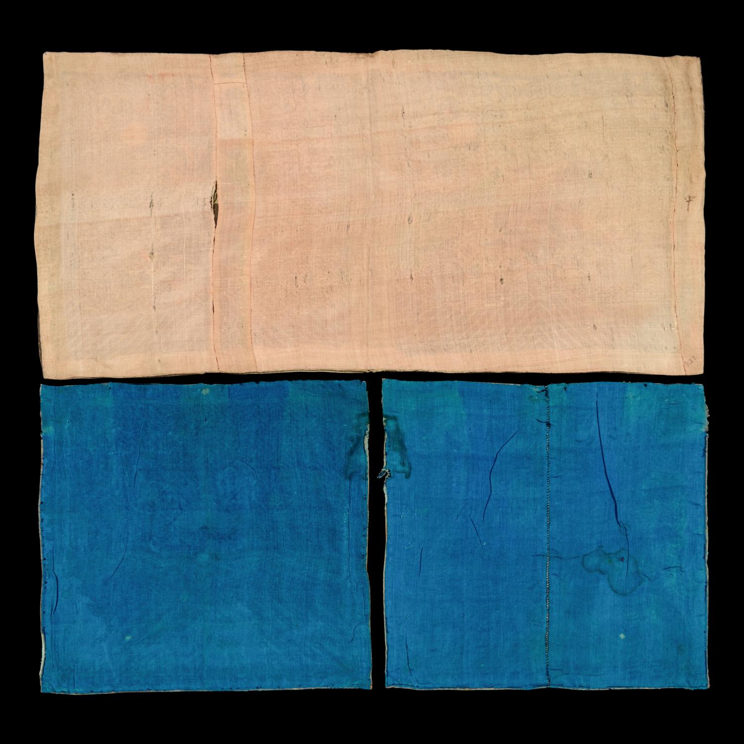 Two Pairs of Chinese Silk Brocade Military Rank Badges, Buzi, Late Qing Dynasty/Republic Period 晚清/民國 織錦武官補子兩對