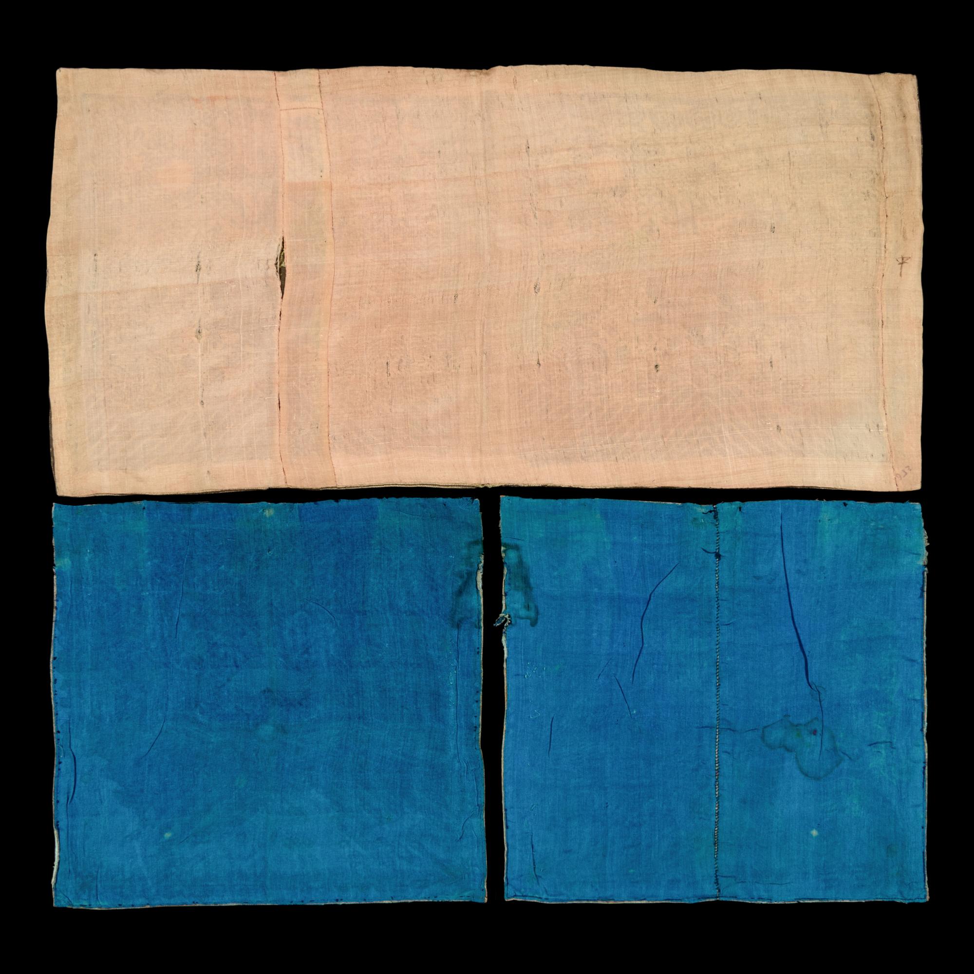 Two Pairs of Chinese Silk Brocade Military Rank Badges, Buzi, Late Qing Dynasty/Republic Period 晚清/民國 織錦武官補子兩對