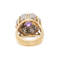 VERDURA, AMETHYST AND DIAMOND RING