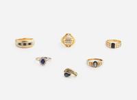 A Collection of Sapphire and Diamond Jewelry