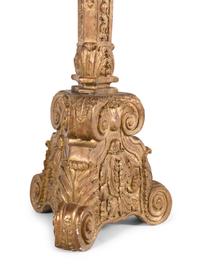 A Pair of Italian Baroque Style Giltwood Torchères