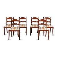 A Set of Six Regency Style Mahogany Side Chairs