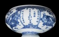 An Unusual Chinese Blue and White Porcelain Stem Cup