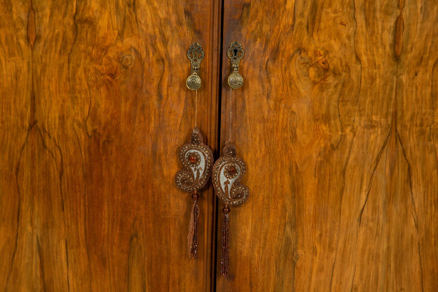An Art Deco Burlwood Wardrobe