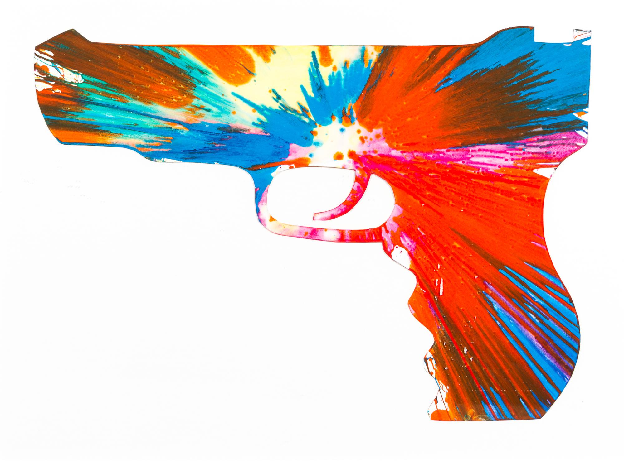 Damien Hirst, (British, b. 1965), Gun Spin Painting **not authentic**