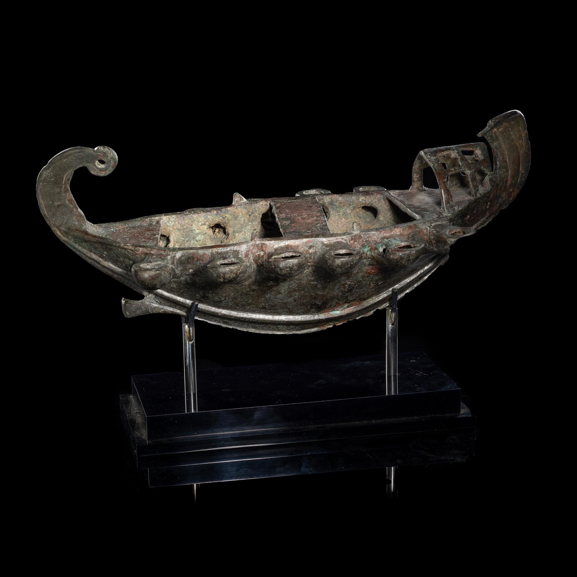 A Late Roman Bronze Lamp in the Form of a Ship