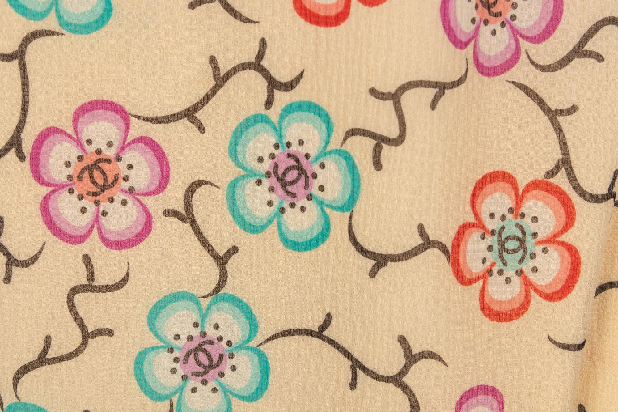 Chanel Floral Silk Ensemble
