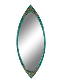 An Empire Style Gilt Metal Mounted Malachite Veneered Mirror