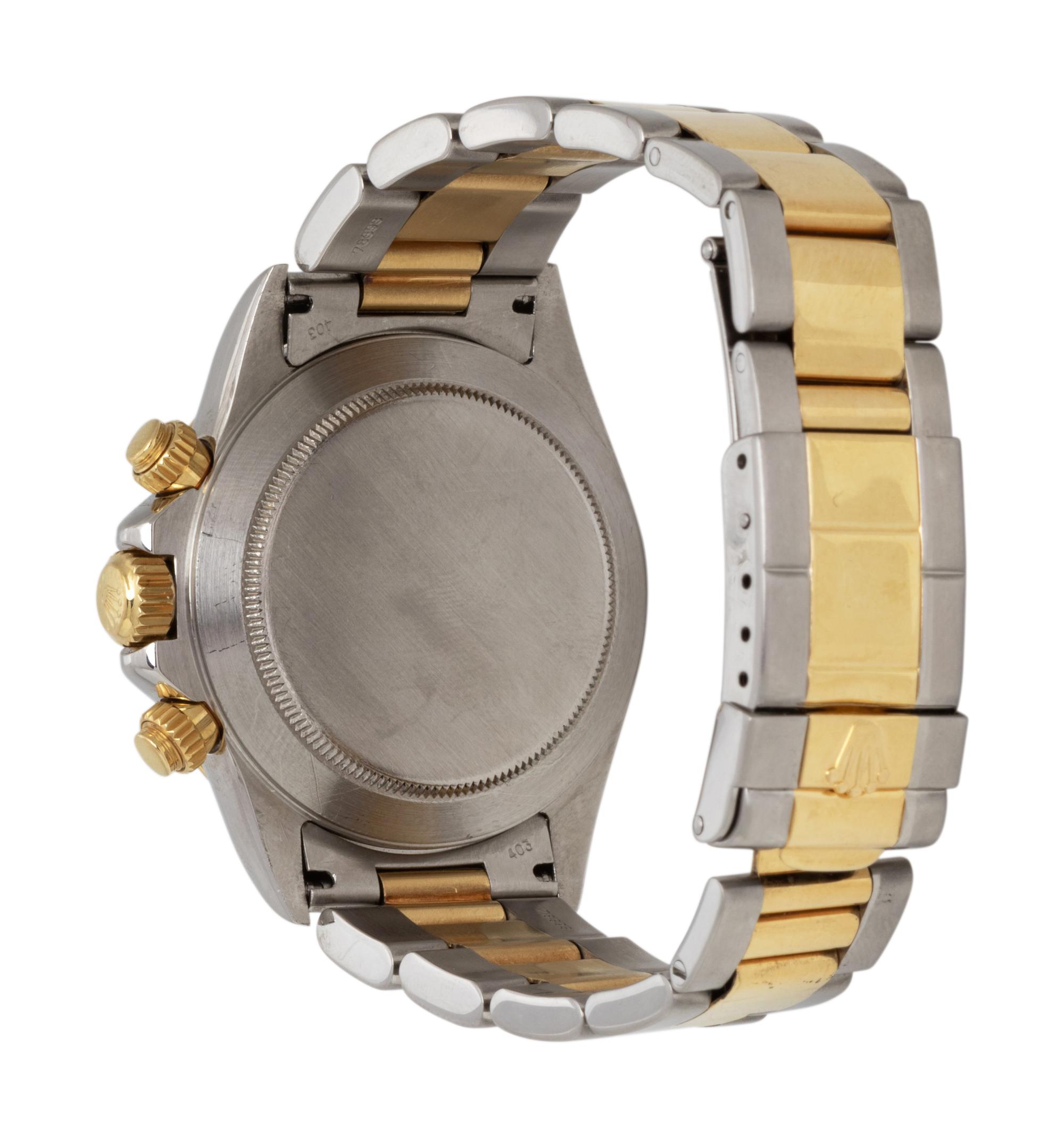 ROLEX, REF. 16523 18K YELLOW GOLD AND STAINLESS STEEL 'OYSTER PERPETUAL COSMOGRAPH DAYTONA' WATCH