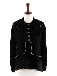 Navajo Velveteen Blouse, with Silver Concha Buttons
