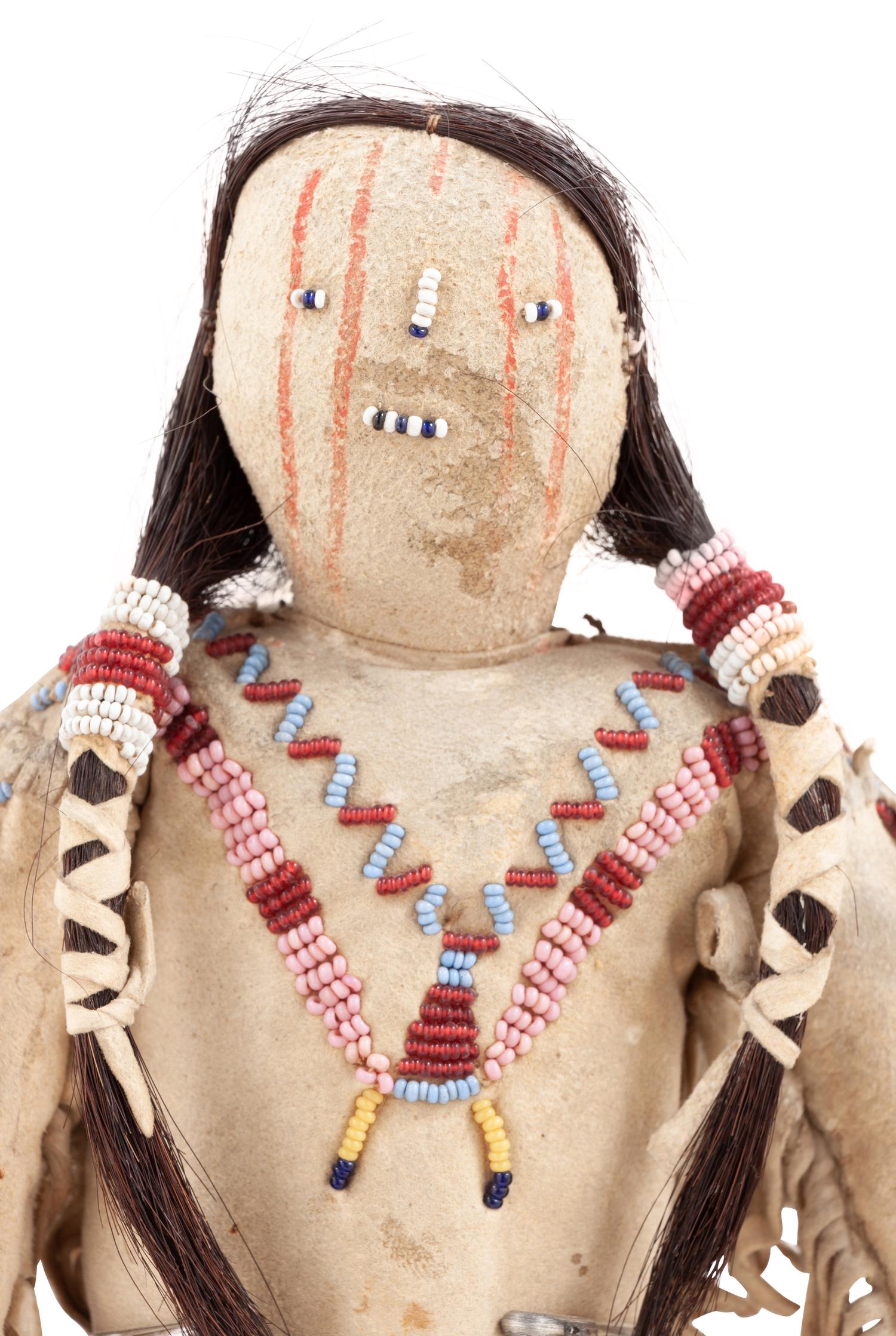 Sioux Beaded Hide Dolls