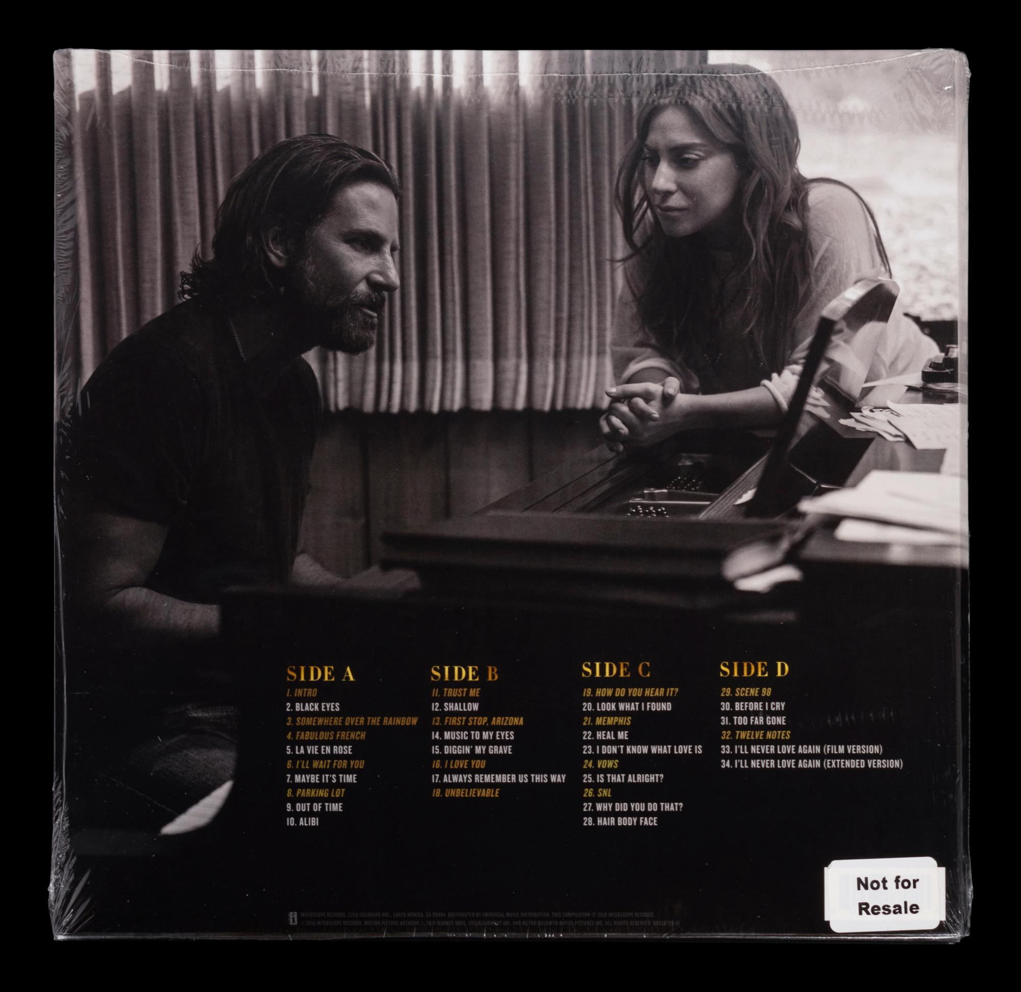 (Film Memorabilia) A group of 3 pieces of memorabilia from A Star Is Born. Metro-Goldwyn-Mayer, 2018; comprising:
