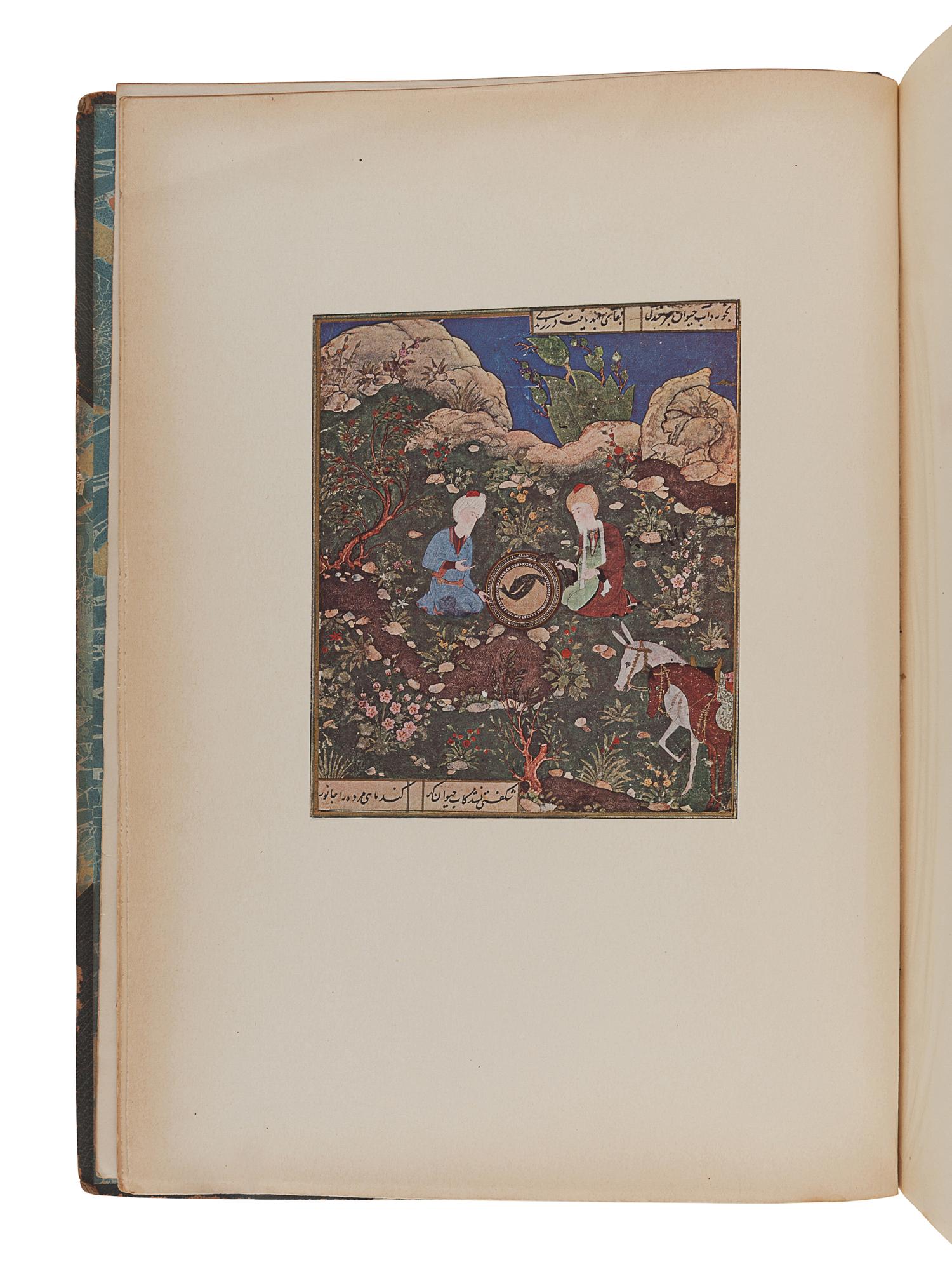 [MIDDLE EASTERN ART]. SAKISIAN, Arménag Bey (1875-1949). La Miniature Persane du XIIe au XVIIe Siècle. Paris and Brussels: Les Editions G. Van Oest, 1929.