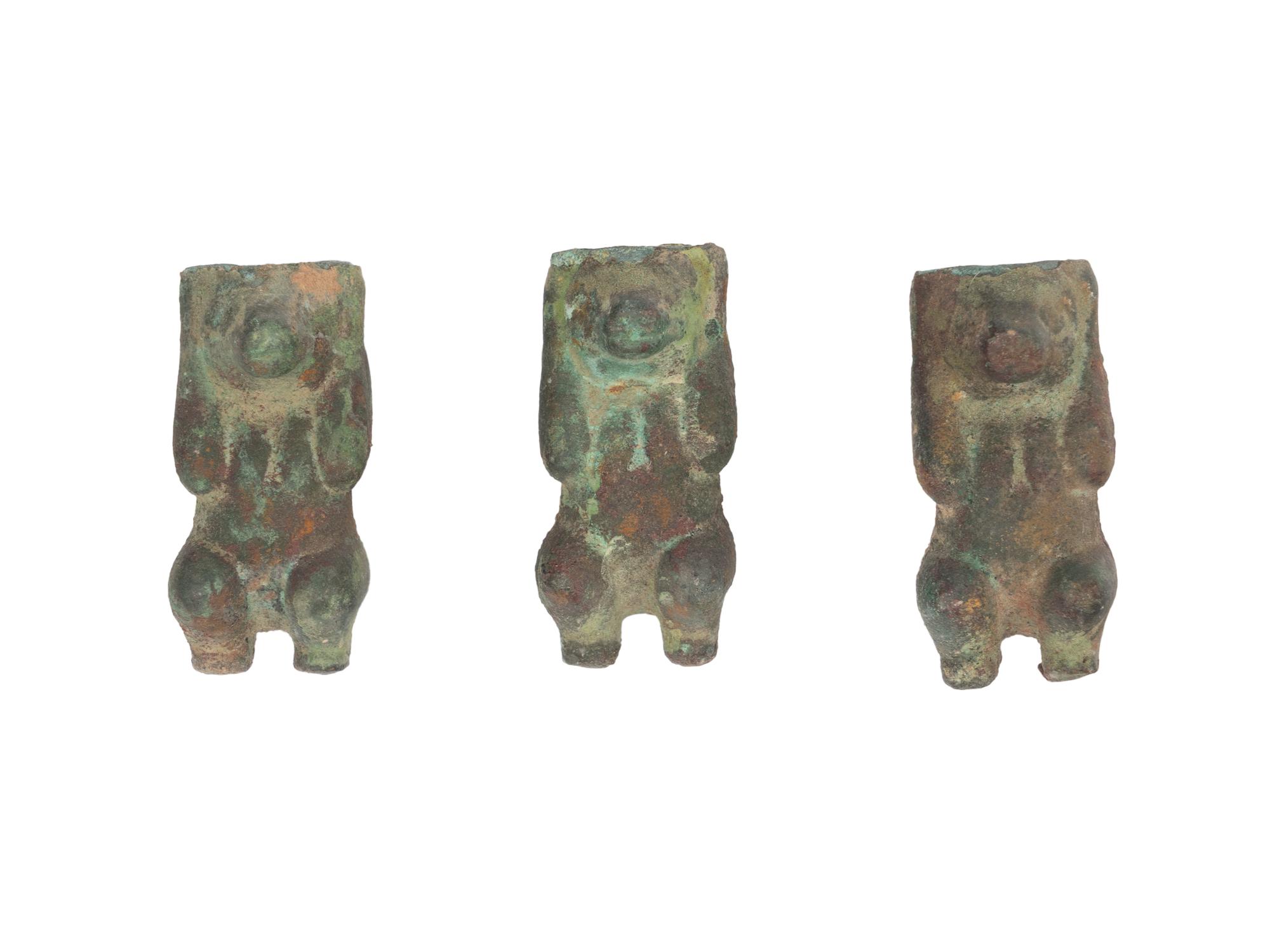 A Chinese Bronze Square Braiser, Han Dynasty Style