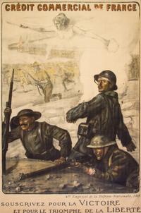 (WWI POSTERS) Four WWI French propaganda posters.
