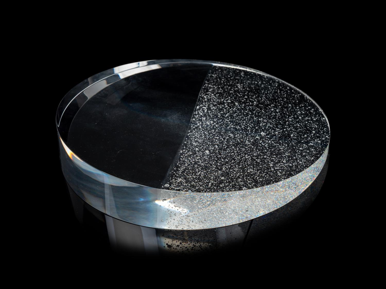A Steuben Glass Day and Night Sculpture Designed by David Dowler