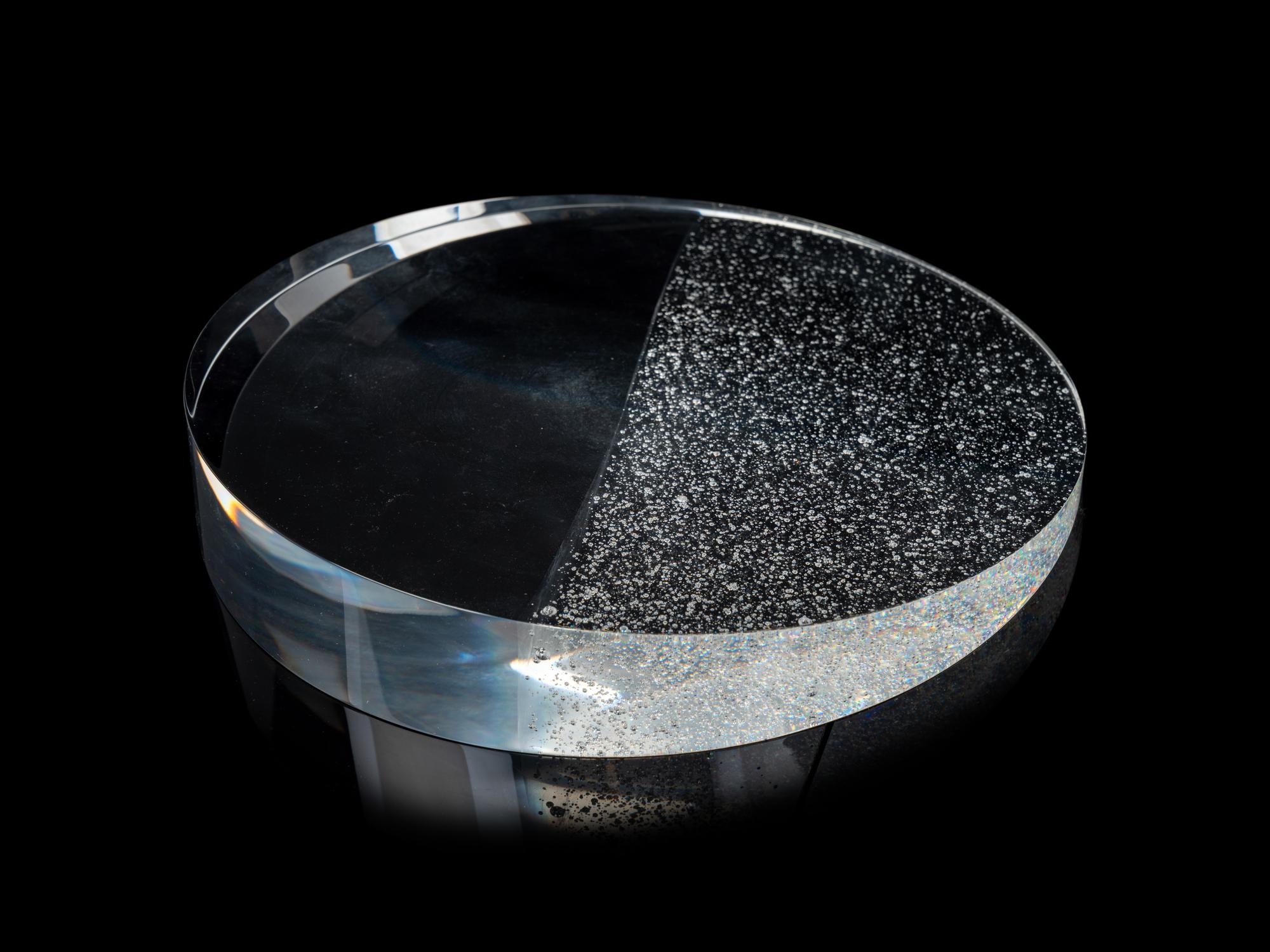 A Steuben Glass Day and Night Sculpture Designed by David Dowler