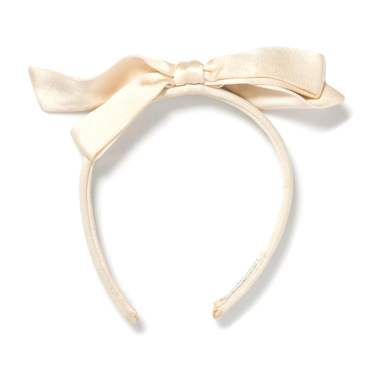 A Chanel Cream Silk Headband,
