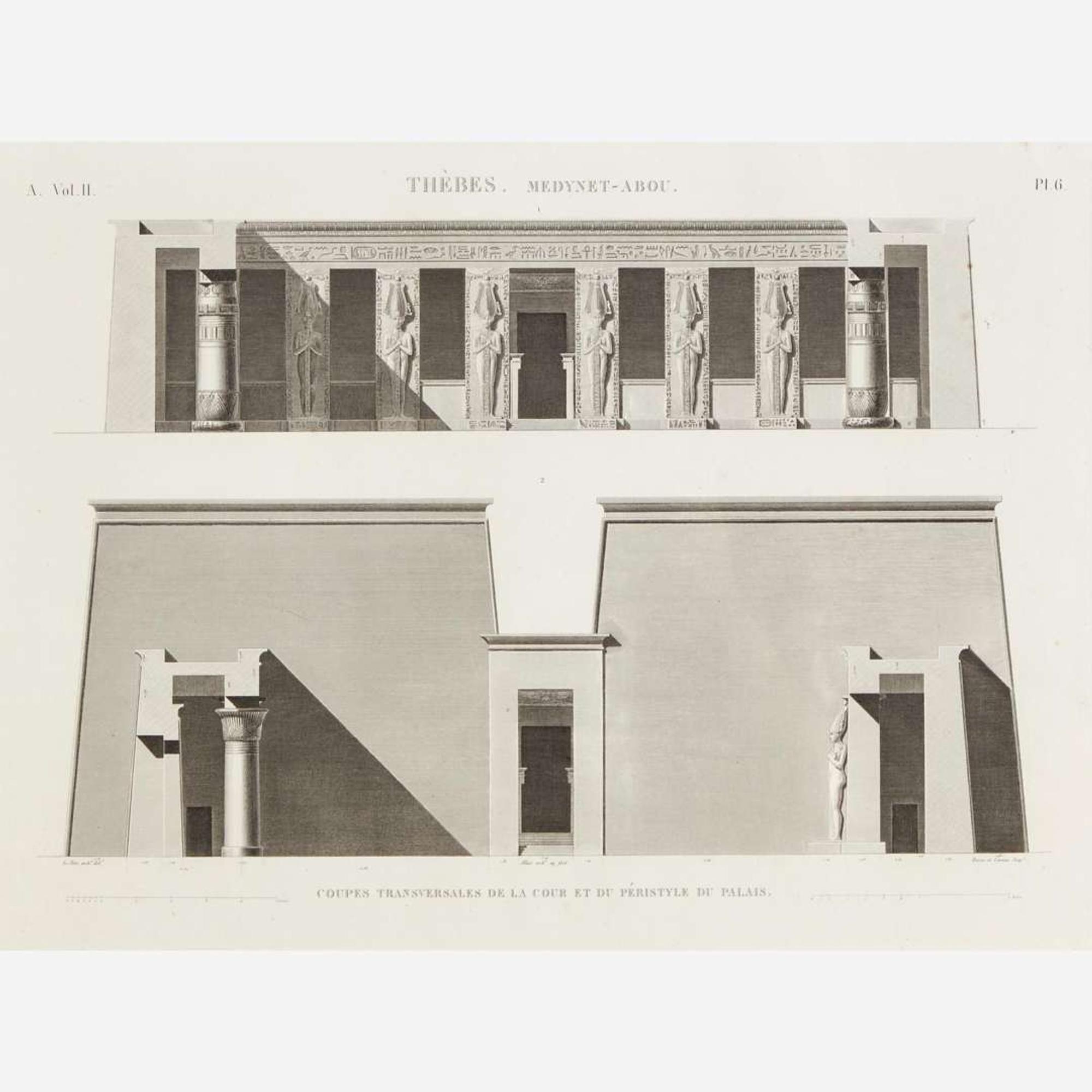A Suite of Five Engravings from 'Description de l'Égypte'