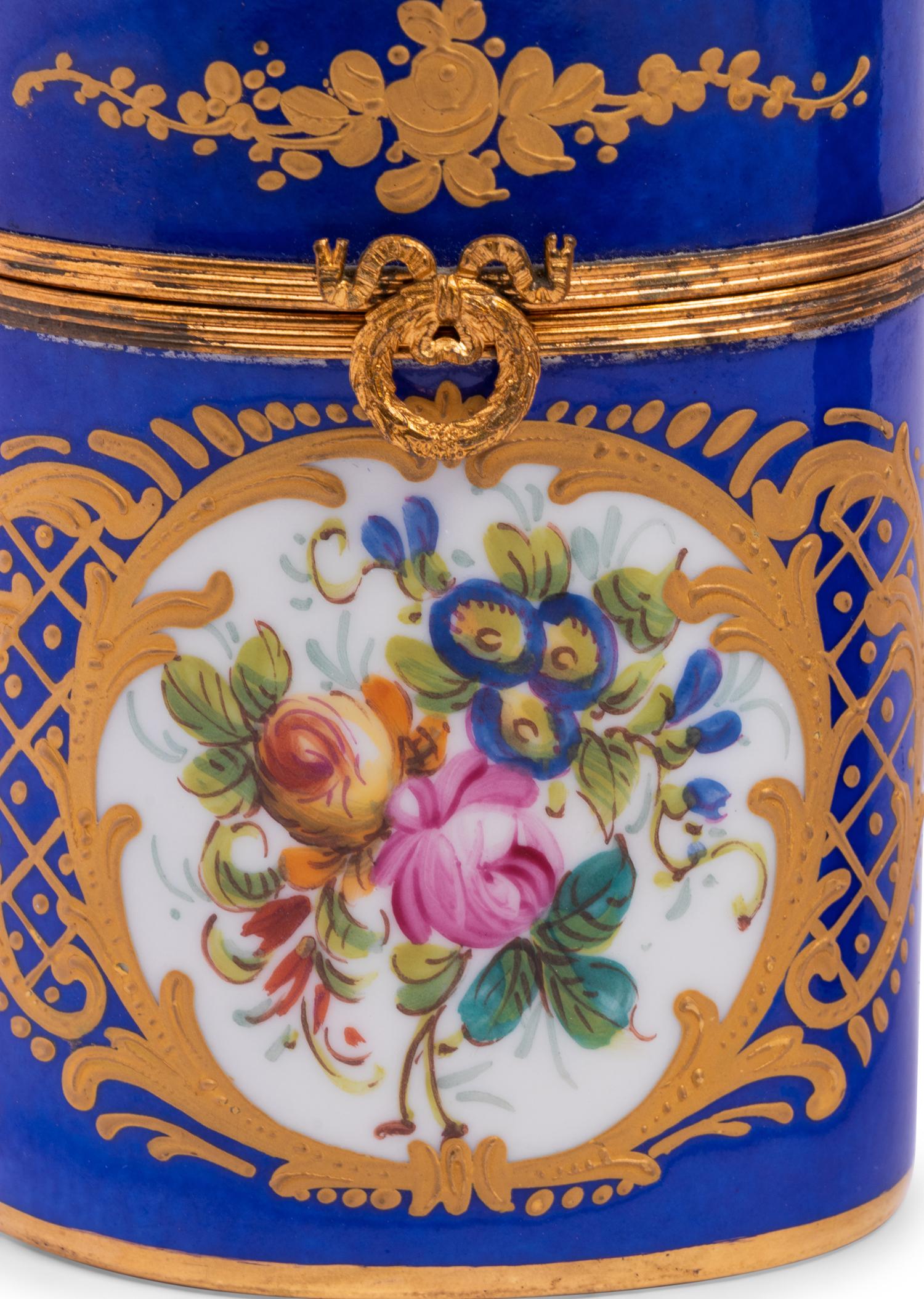 A Pair of Sèvres Style Porcelain Oviform Jars