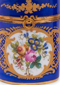 A Pair of Sèvres Style Porcelain Oviform Jars