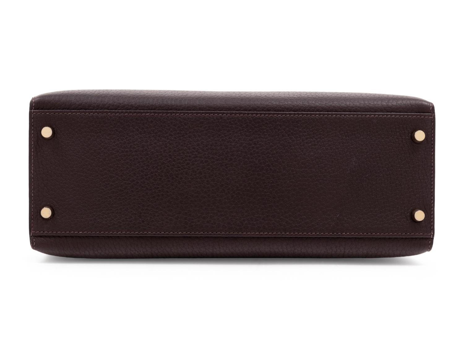 Hermès Dark Brown Leather 32cm Kelly Bag, 2007