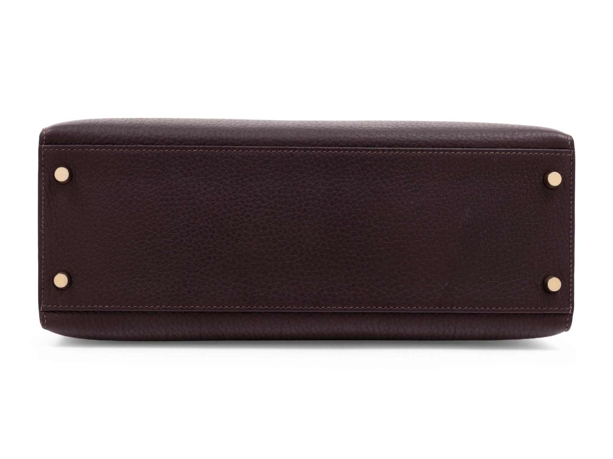 Hermès Dark Brown Leather 32cm Kelly Bag, 2007