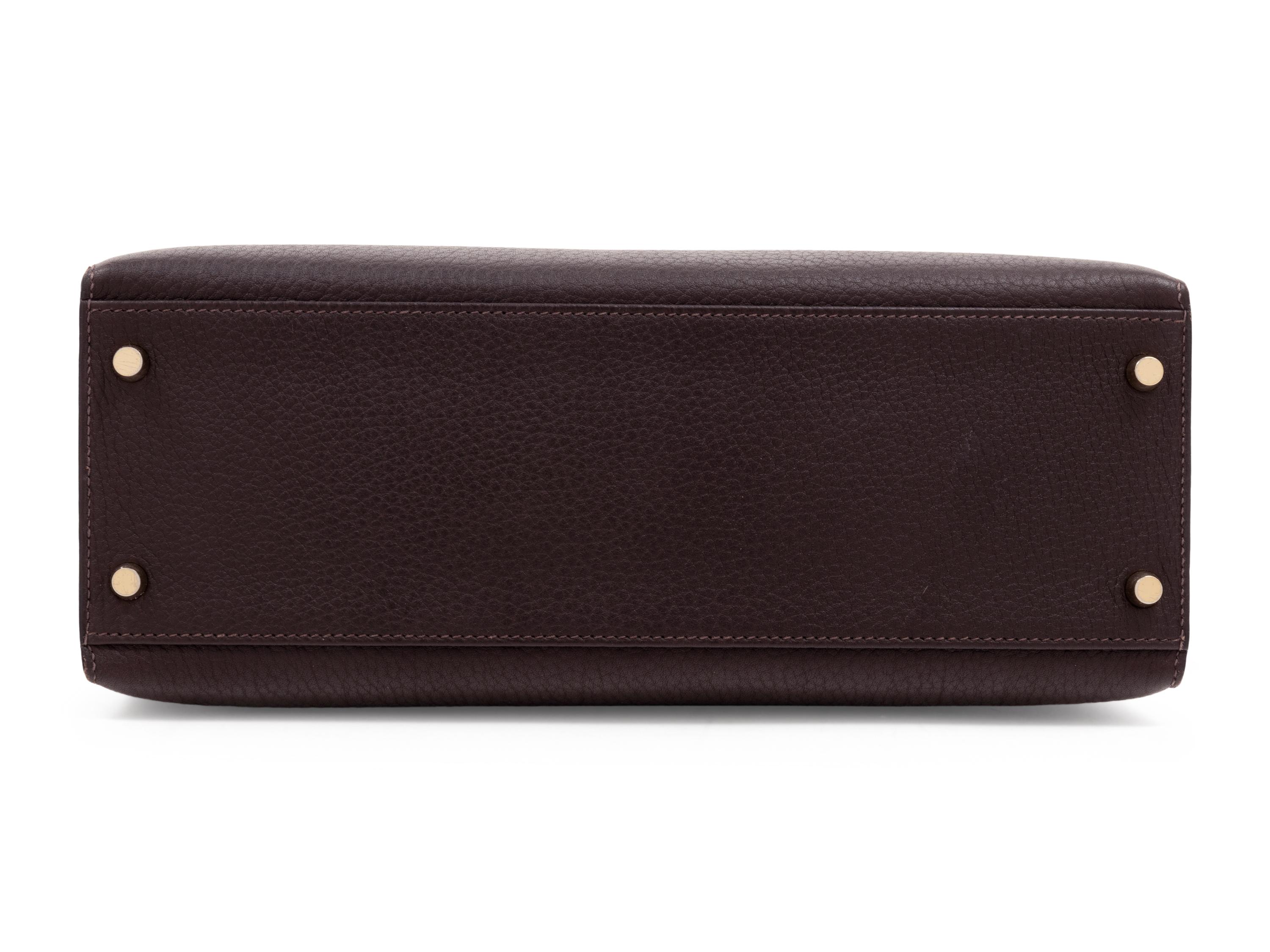 Hermès Dark Brown Leather 32cm Kelly Bag, 2007