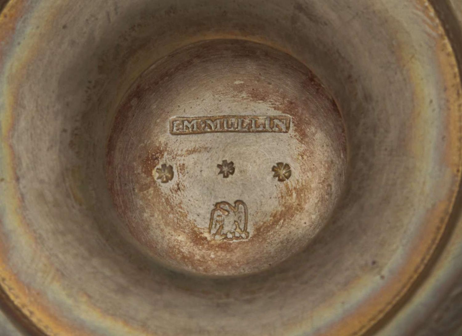 A Classical coin silver water pitcher and creamer, Davis, Palmer & Co. (active 1838-1845), Boston, MA, and John McMullin (1765-1843), Philadelphia, PA, circa 1820-1840