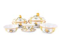 A French Hand Painted Faience Dinner Service