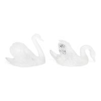 A Pair of Lalique Miroir Cygnes Sculptures