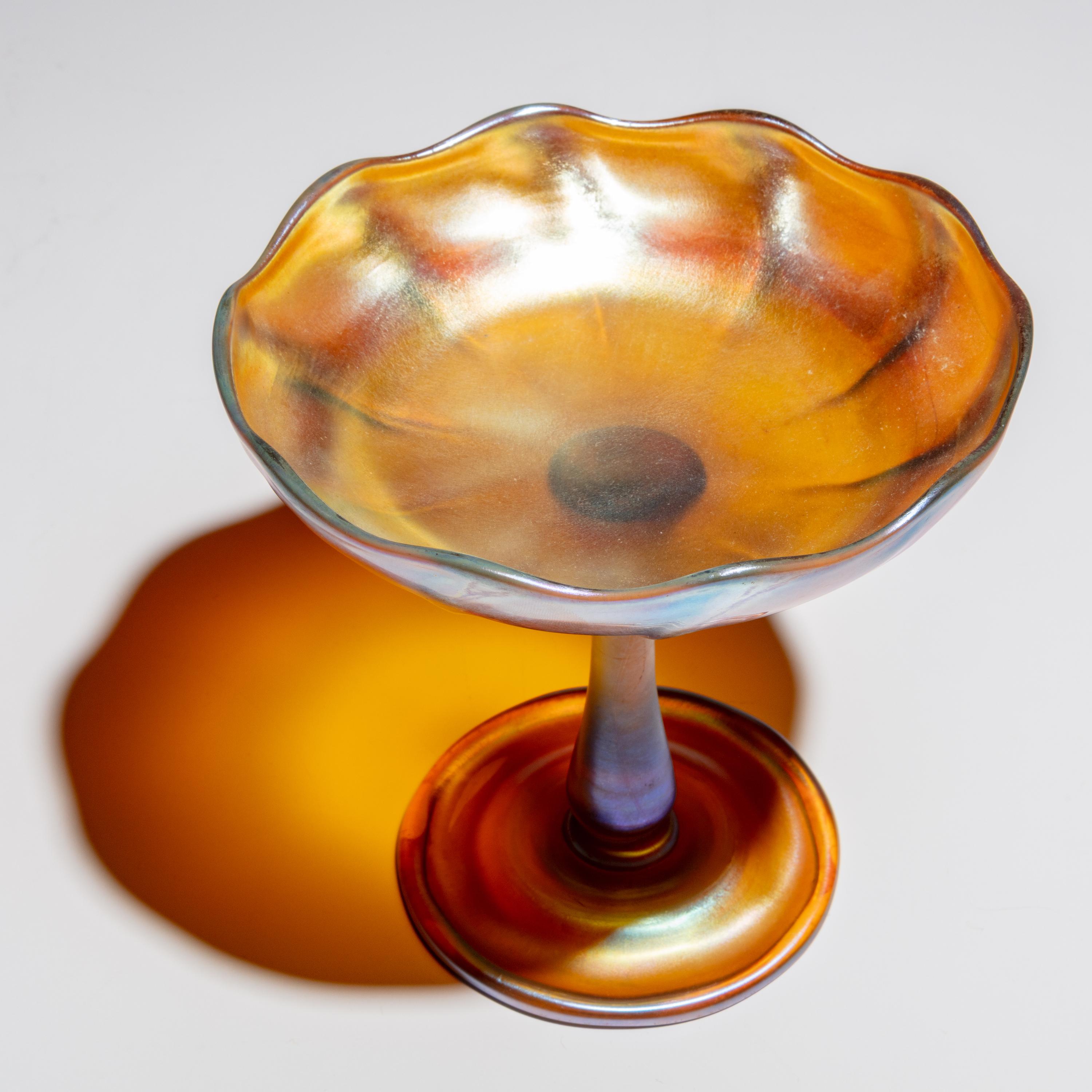 Tiffany Studios New York (American, 1895–1930) — Group of 9 Favrile Glass and Bronzeware Items