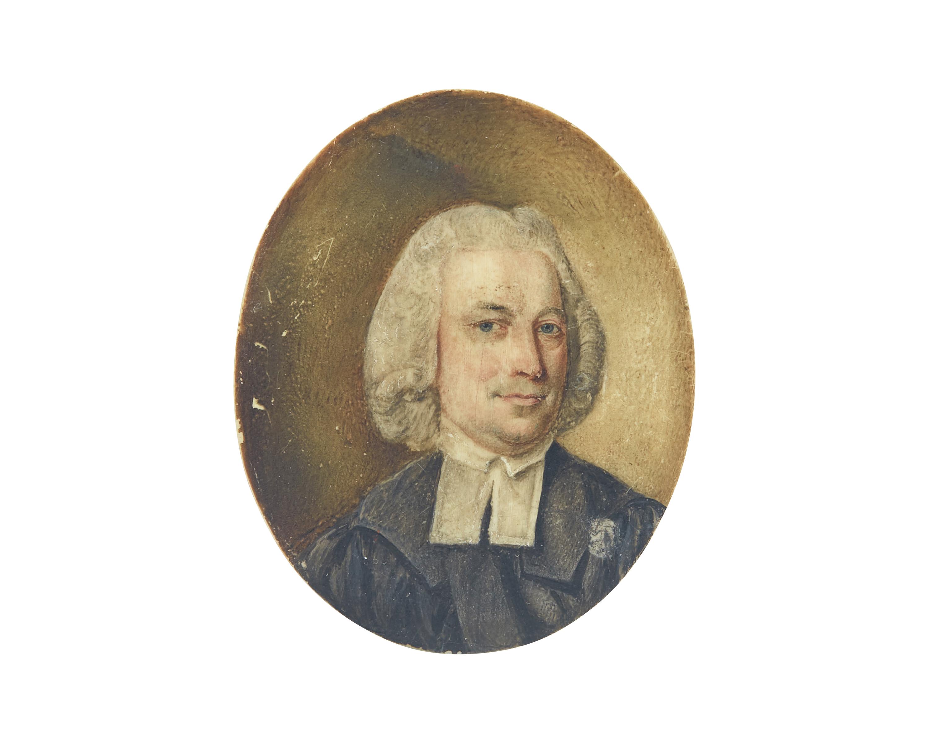 After John Singleton Copley (1738-1815), A Portrait Miniature of Reverend Samuel Cooper (1725-1783) of Boston, Massachusetts