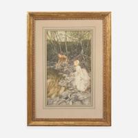 [Children's & Illustrated] [Rackham, Arthur] Sailing Boats in the Pool