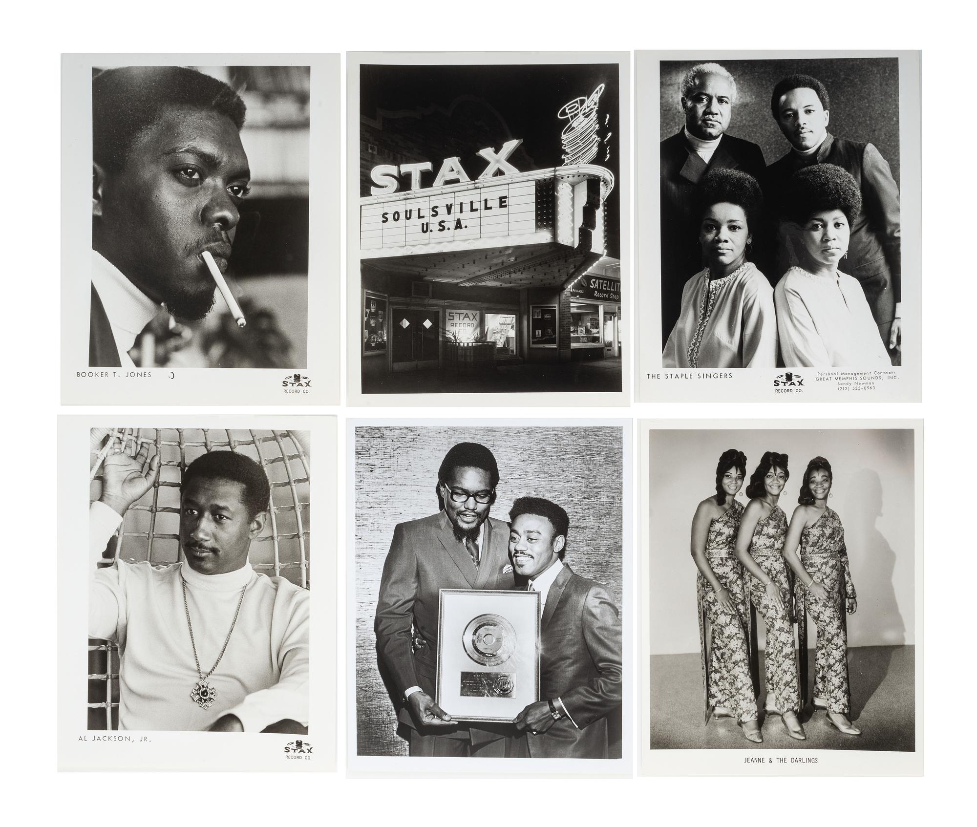 [MUSIC]. Archive of 48 promotional photographs from Stax Records, Memphis, TN, incl. images of Otis Redding, Carla Thomas, Sam and Dave, Johnnie Taylor, and Isaac Hayes. Ca 1968-1969.