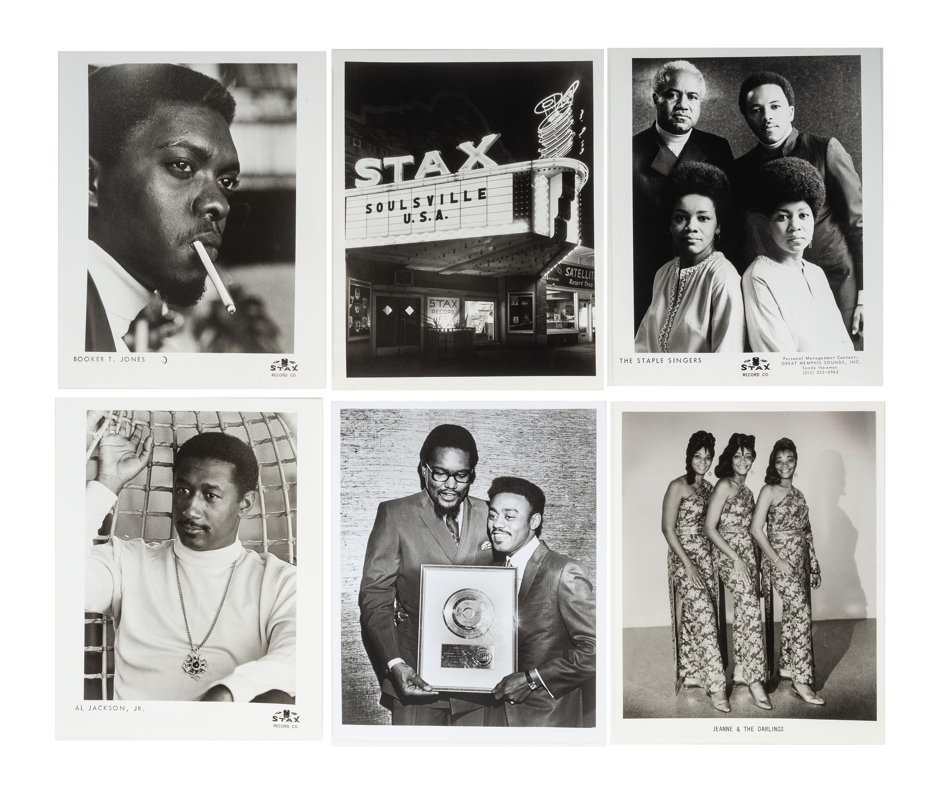 [MUSIC]. Archive of 48 promotional photographs from Stax Records, Memphis, TN, incl. images of Otis Redding, Carla Thomas, Sam and Dave, Johnnie Taylor, and Isaac Hayes. Ca 1968-1969.