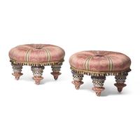MacKenzie Childs (American, founded 1983) — Pair of stools, 1983