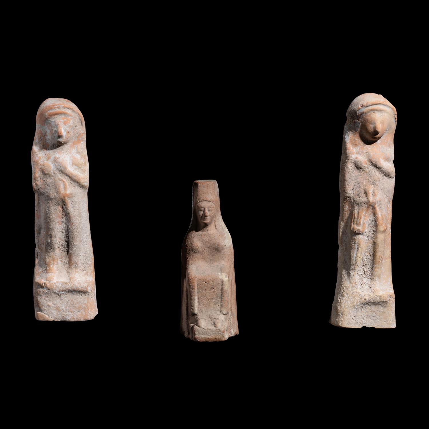 Three Phoenician Terracotta Figures