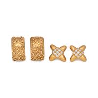 COLLECTION OF YELLOW GOLD EARRINGS