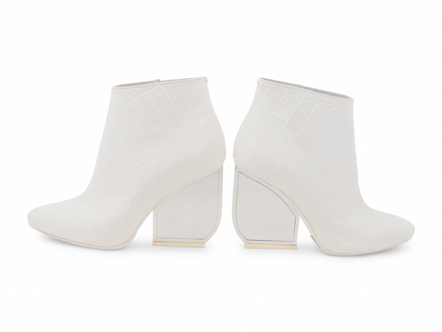 Maison Margiela Alligator Embossed Leather Boots, 2000s